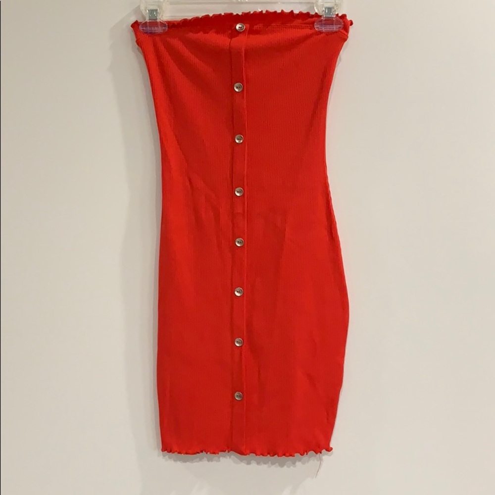 Love Culture Ribbed Tube Mini Dress